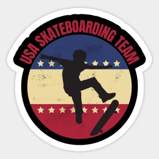 Usa Skateboarding Team Sticker